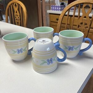 4 Pfaltzgraff “Summer Breeze” Mugs
